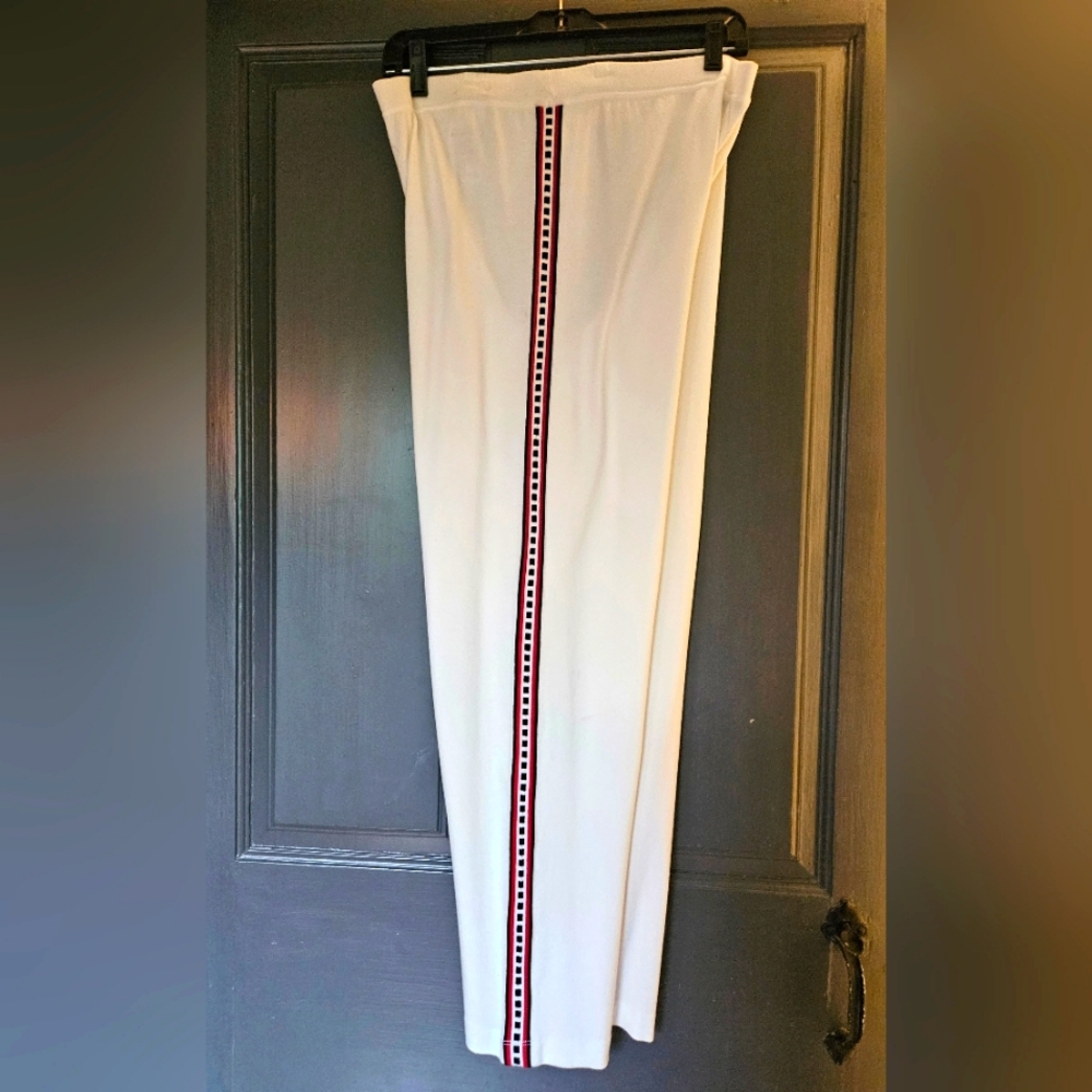 ESCADA Cream Knit Pant with Racing Stripe